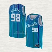 Maglia Arnoldas Kulboka NO 98 Charlotte Hornets Citta 2021-22 Blu