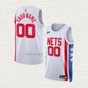 Maglia Brooklyn Nets Personalizzate Classic 2022-23 Bianco