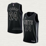 Maglia Cam Thomas NO 24 Brooklyn Nets Statement 2022-23 Nero