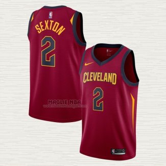 Maglia Collin Sexton NO 2 Cleveland Cavaliers Icon Rosso