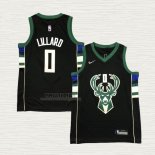 Maglia Damian Lillard NO 0 Bambino Milwaukee Bucks Statement 2018-19 Nero