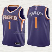 Maglia Devin Booker NO 1 Bambino Phoenix Suns Icon 2017-18 Viola