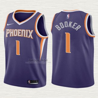 Maglia Devin Booker NO 1 Bambino Phoenix Suns Icon 2017-18 Viola