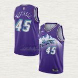 Maglia Donovan Mitchell NO 45 Utah Jazz Hardwood Classic 2019-20 Viola