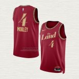 Maglia Evan Mobley NO 4 Cleveland Cavaliers Citta 2023-24 Rosso