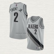 Maglia Gary Trent Jr. NO 2 Portland Trail Blazers Earned 2020-21 Grigio