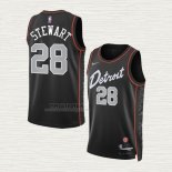 Maglia Isaiah Stewart NO 28 Detroit Pistons Citta 2023-24 Nero