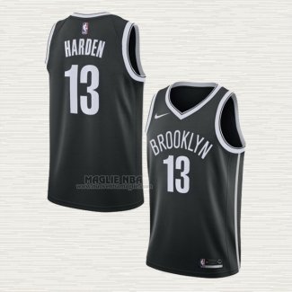 Maglia James Harden NO 13 Brooklyn Nets Icon 2020-21 Nero