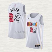 Maglia Jimmy Butler NO 22 Miami Heat Citta 2022-23 Bianco