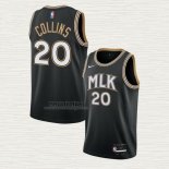 Maglia John Collins NO 20 Atlanta Hawks Citta 2020-21 Nero