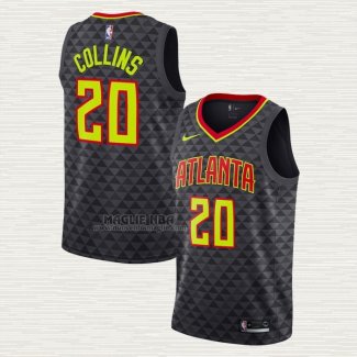 Maglia John Collins NO 20 Atlanta Hawks Icon Nero