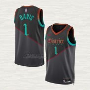 Maglia Johnny Davis NO 1 Washington Wizards Citta 2023-24 Nero