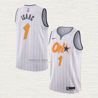 Maglia Jonathan Isaac NO 1 Orlando Magic Citta 2020-21 Bianco