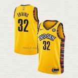 Maglia Julius Erving NO 32 Brooklyn Nets Citta 2020-21 Giallo