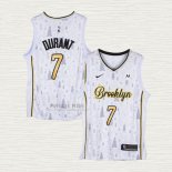 Maglia Kevin Durant NO 7 Brooklyn Nets Christmas Bianco