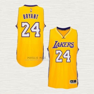 Maglia Kobe Bryant NO 24 Los Angeles Lakers Giallo