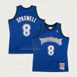 Maglia Latrell Sprewell NO 8 Minnesota Timberwolves Hardwood Classics Throwback Blu