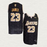 Maglia Lebron James NO 23 Los Angeles Lakers Nero