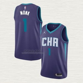 Maglia Malik Monk NO 1 Charlotte Hornets Statement Edition Viola