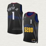 Maglia Michael Porter JR. NO 1 Denver Nuggets Citta 2023-24 Nero