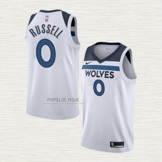 Maglia NO 0 Minnesota Timberwolves Association Bianco D'angelo Russell