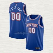 Maglia New York Knicks Personalizzate Statement 2019-20 Blu