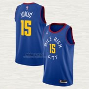 Maglia Nikola Jokic NO 15 Denver Nuggets Statement 2020-21 Blu