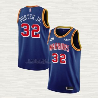 Maglia Otto Porter Jr. NO 32 Golden State Warriors 75th Anniversary Blu