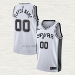 Maglia San Antonio Spurs Personalizzate Association 2020-21 Bianco