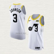 Maglia Stanley Johnson NO 3 Utah Jazz Association Autentico 2022-23 Bianco