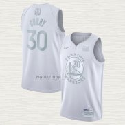 Maglia Stephen Curry NO 30 Golden State Warriors MVP Bianco