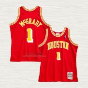 Maglia Tracy McGrady NO 1 Houston Rockets Hardwood Classics Throwback Rosso