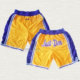 Pantaloncini Los Angeles Lakers Just Don Giallo