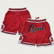 Pantaloncini Michael Jordan Chicago Bulls Just Don Rosso